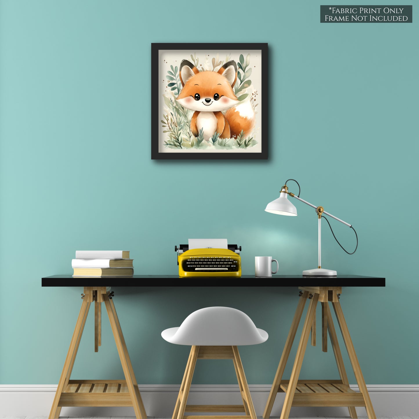 Fox Fabric - Baby Fabric Panels, Woodland Animal Fabric, Forest, Nursery Décor, Quilt Block, Wall Art, Cotton, Quilting