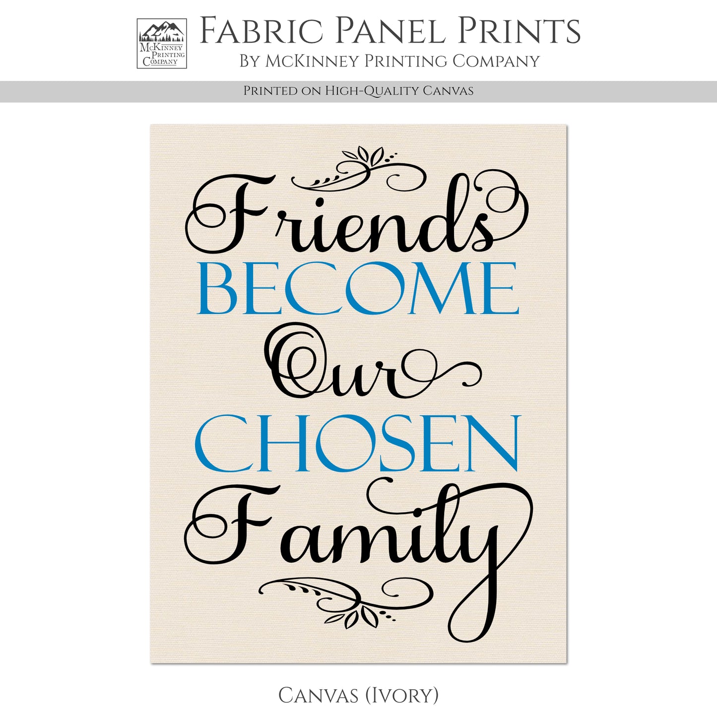 Quotes About Life - Friendship Fabric Panel, Family, Cotton Print, Quilt Block, Saying, Wall Art