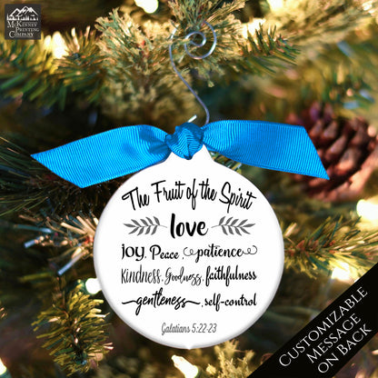 Fruit of the Spirit - Christmas Ornament, Galatians 5 22, Love, Kindness