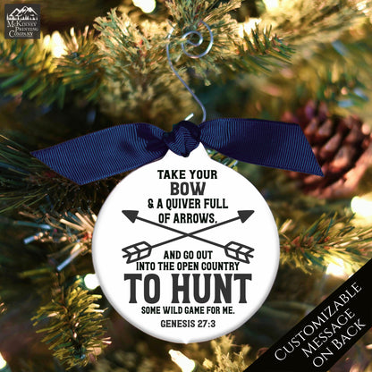 Hunting Ornaments - Custom Christmas Gift, Men, Hunter, Genesis 27 3