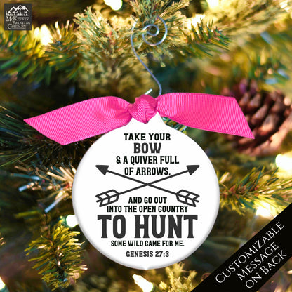 Hunting Ornaments - Custom Christmas Gift, Men, Hunter, Genesis 27 3