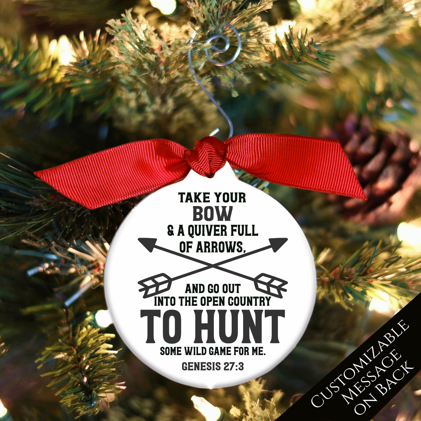 Hunting Ornaments - Custom Christmas Gift, Men, Hunter, Genesis 27 3