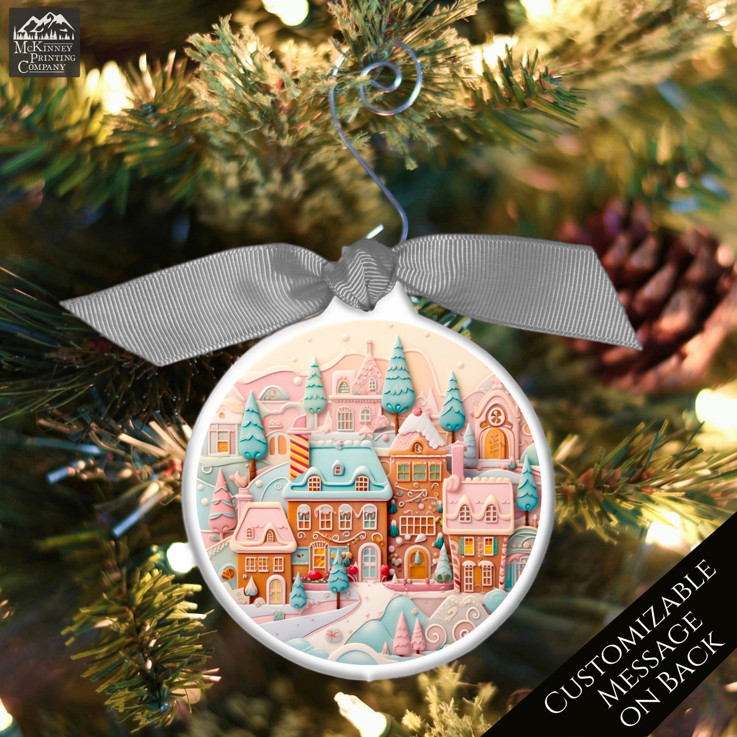 Christmas Gingerbread Ornaments - Village, House, Tree Décor, Print