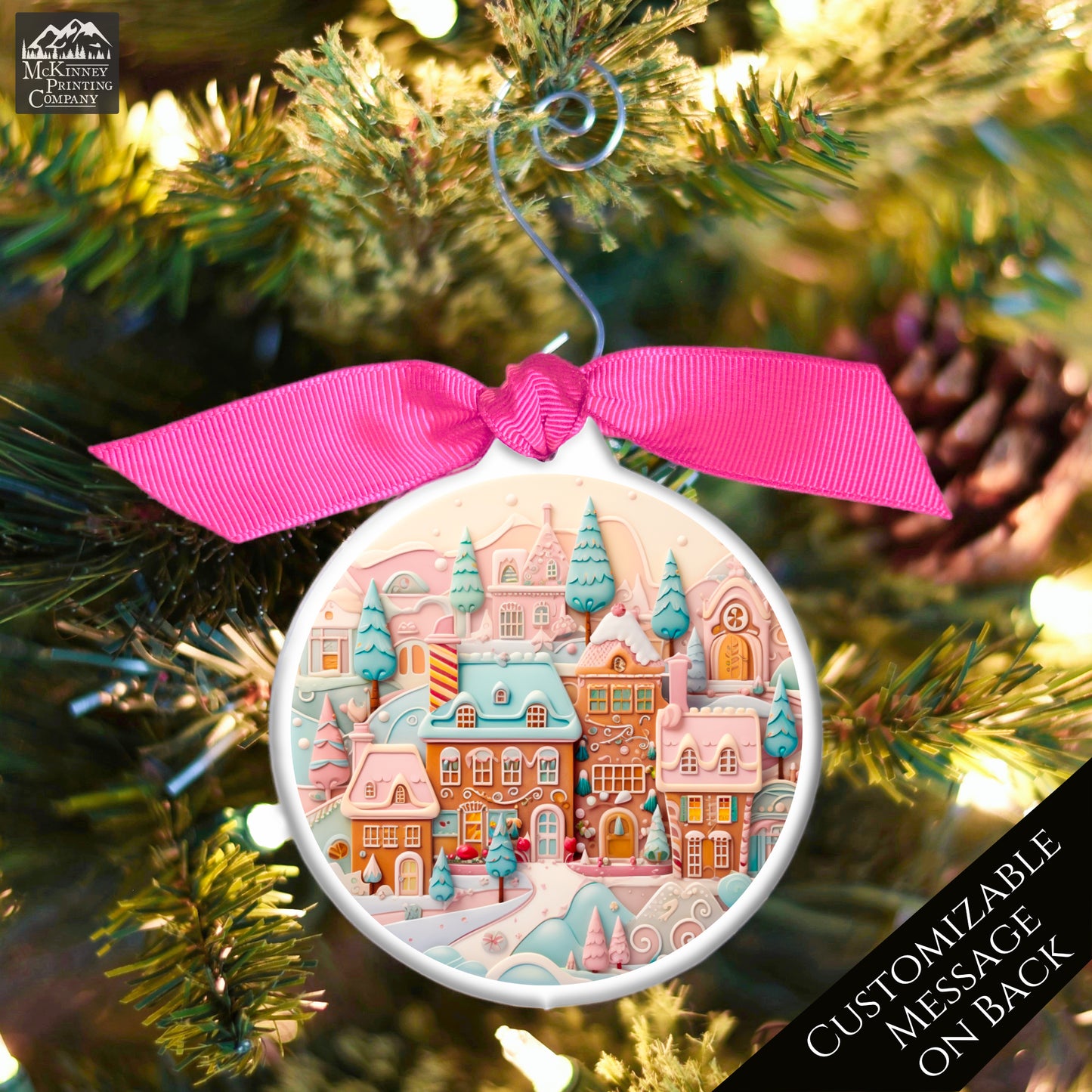 Christmas Gingerbread Ornaments - Village, House, Tree Décor, Print