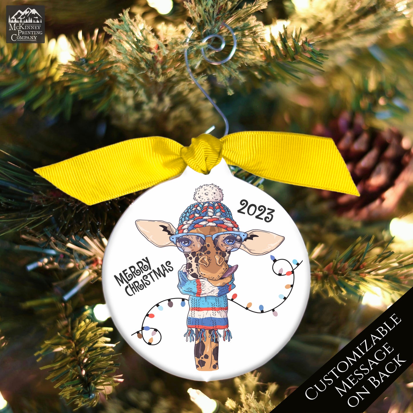 Giraffe Gift - Christmas Ornament, Tree Decor, Bauble, Funny