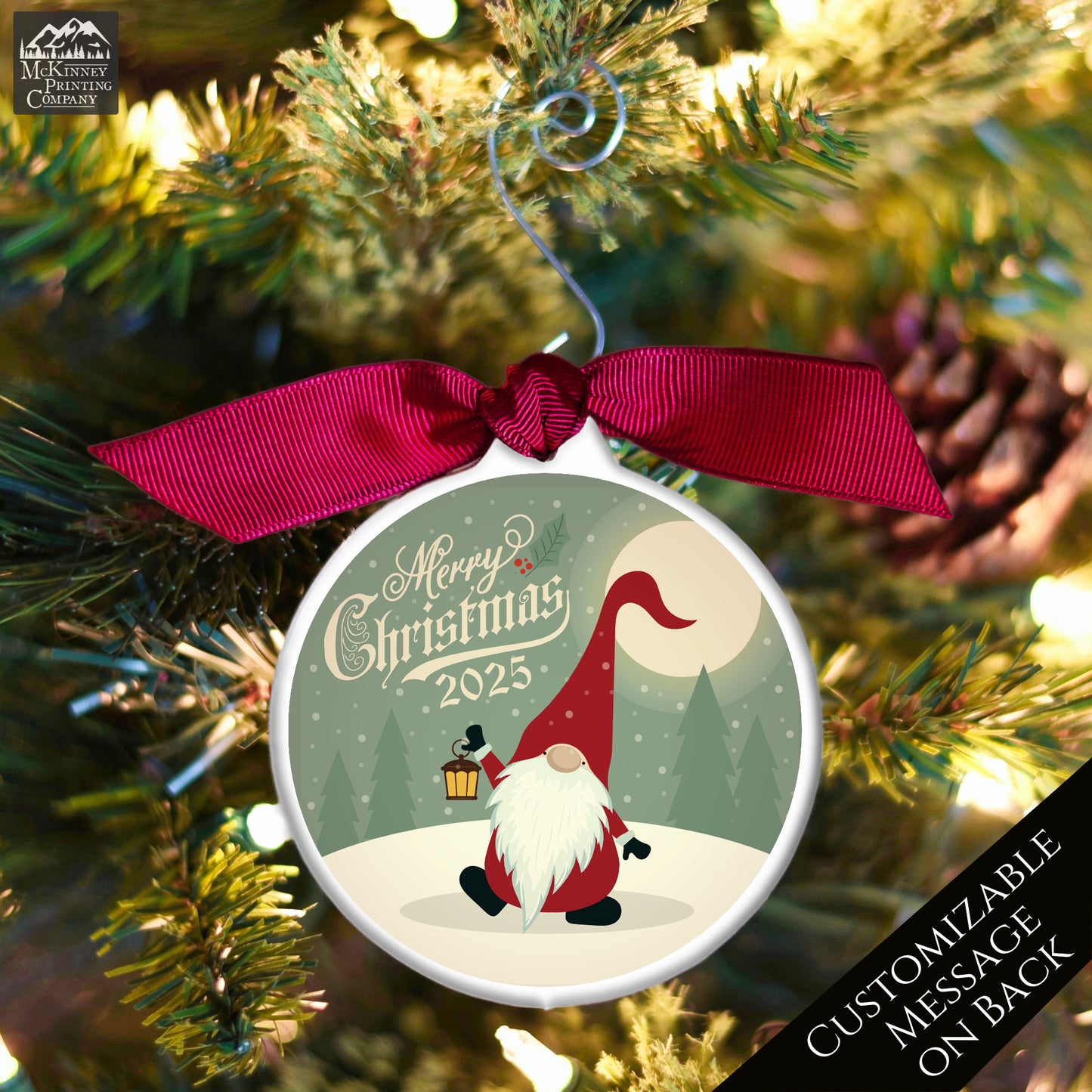 Gnome Ornament - Scandinavian, Custom, Christmas Gnomes, Xmas, Cute, Scandinavian