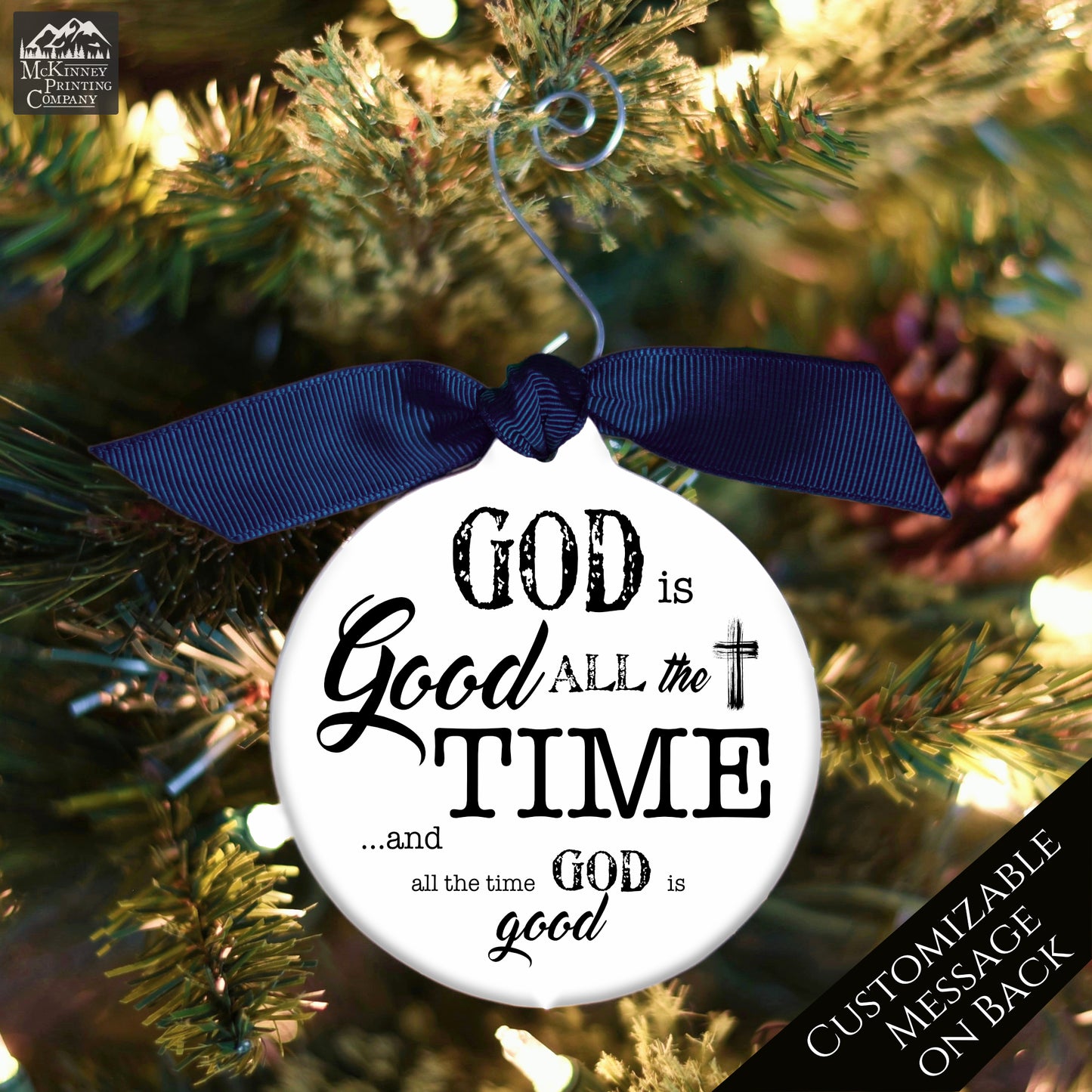 Christian Gifts - Religious Ornament, God is Good, Custom, Family Gift