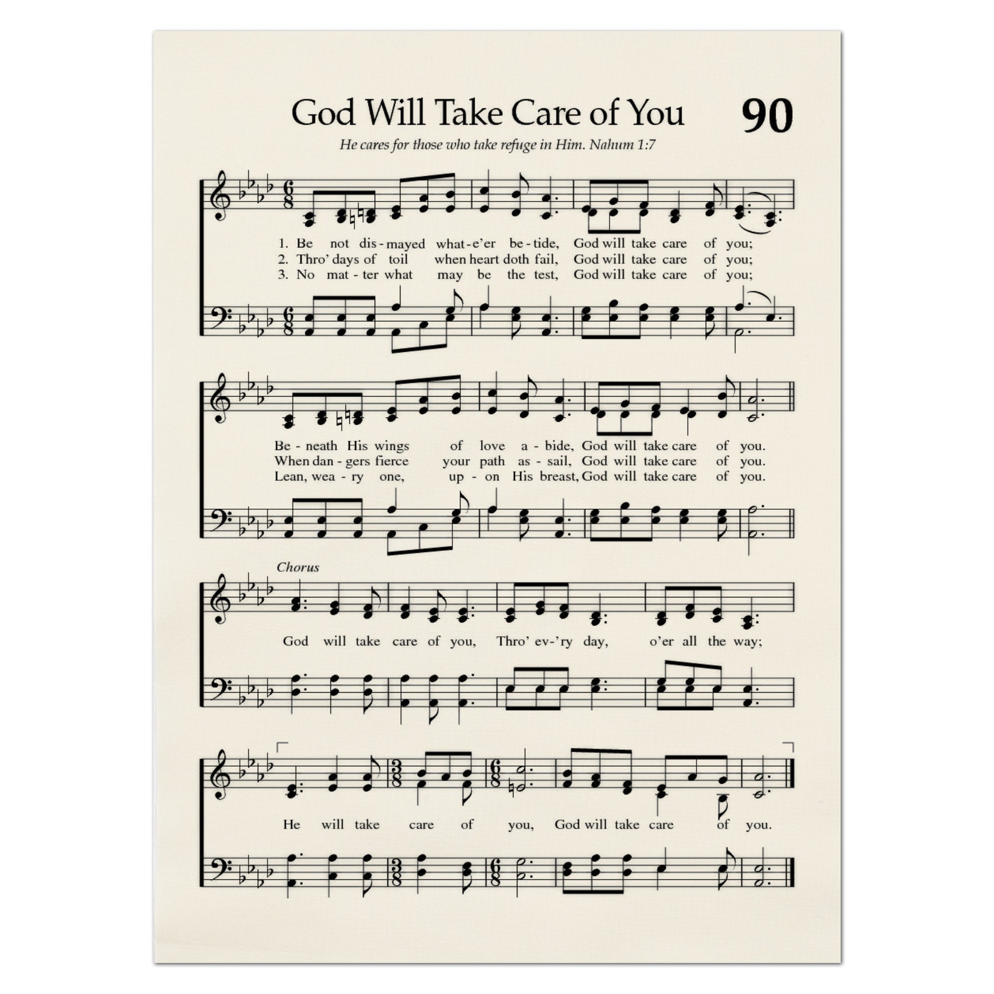 Antique Sheet Music - God Will Take Care of You, Vintage Hymn Print, Christian Fabric, Quilt Block, Quilting – McKinney Printing Company antique-sheet-music-god-will-take-care-of-you-vintage-hymn-print-christian-fabric-quilt-block-quilting-mckinney-printing-company