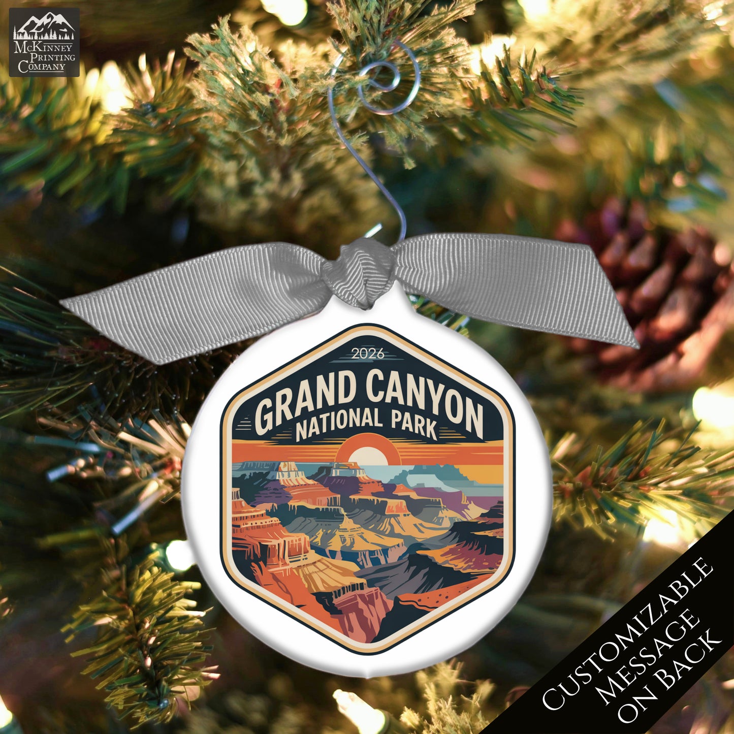 National Park Ornament - Arizona, Personalized, Camper, Camping, Hiking, Canyon, Souvenir, Vacation, Christmas Gift