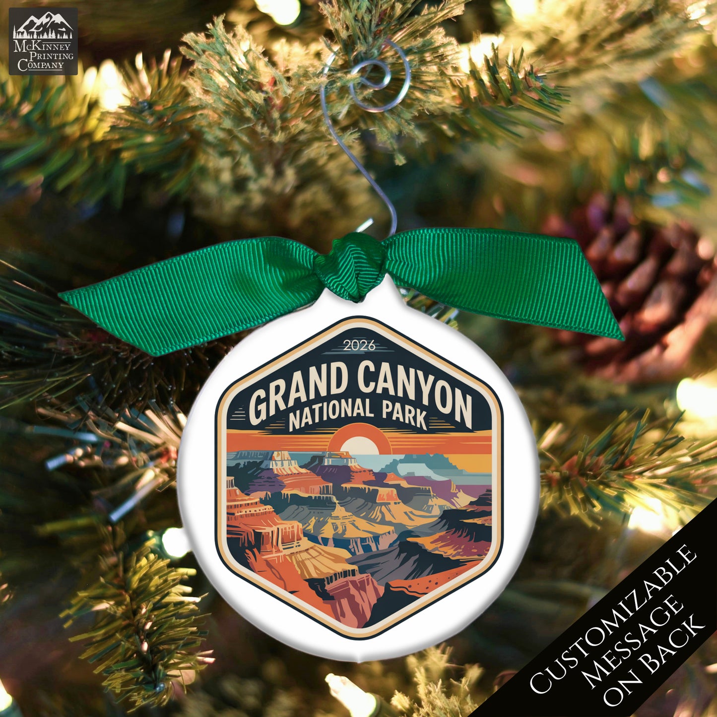 National Park Ornament - Arizona, Personalized, Camper, Camping, Hiking, Canyon, Souvenir, Vacation, Christmas Gift