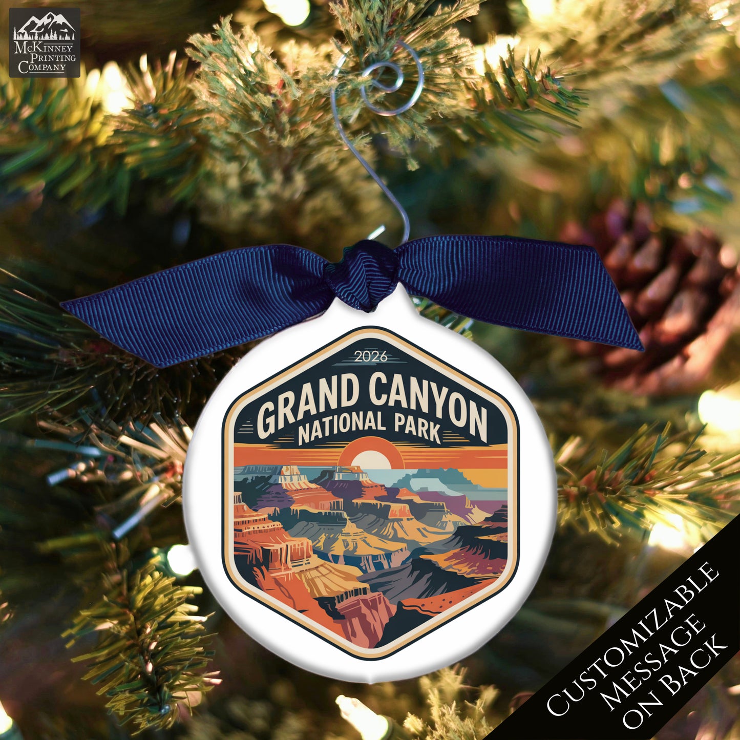 National Park Ornament - Arizona, Personalized, Camper, Camping, Hiking, Canyon, Souvenir, Vacation, Christmas Gift