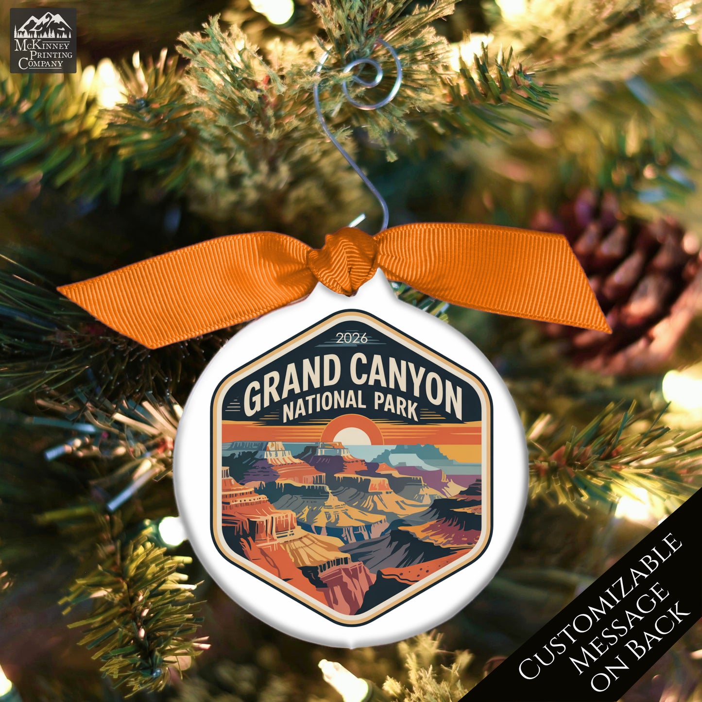 National Park Ornament - Arizona, Personalized, Camper, Camping, Hiking, Canyon, Souvenir, Vacation, Christmas Gift
