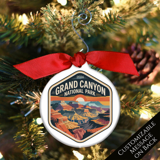 National Park Ornament - Grand Canyon, Arizona, Personalized, Camper, Camping, Hiking, Souvenir, Vacation, Christmas Gift