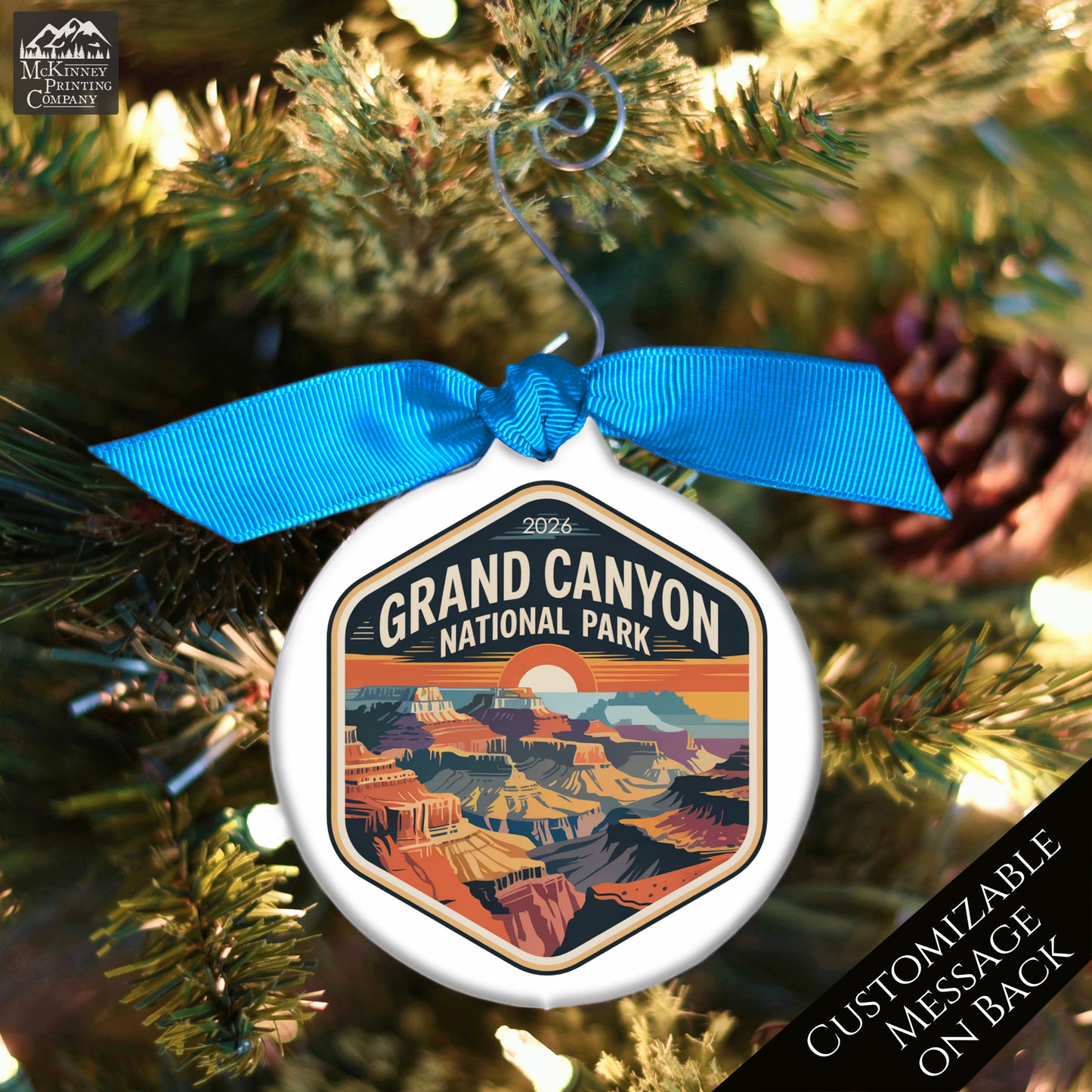 National Park Ornament - Arizona, Personalized, Camper, Camping, Hiking, Canyon, Souvenir, Vacation, Christmas Gift