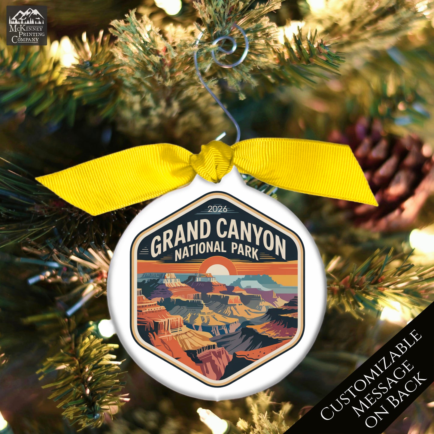 National Park Ornament - Arizona, Personalized, Camper, Camping, Hiking, Canyon, Souvenir, Vacation, Christmas Gift