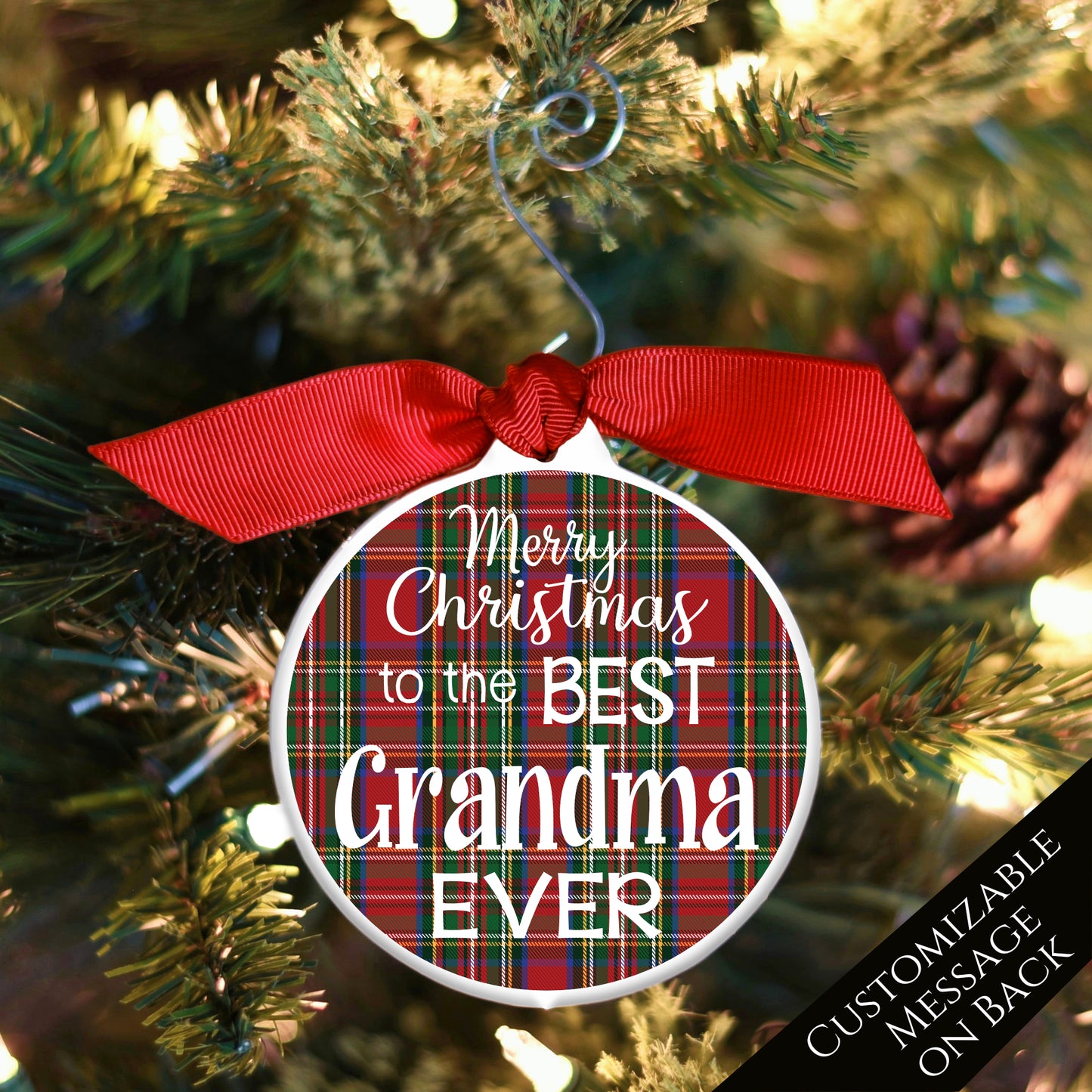 Grandma Ornament - Christmas Gift, Great Grandma, Custom Message