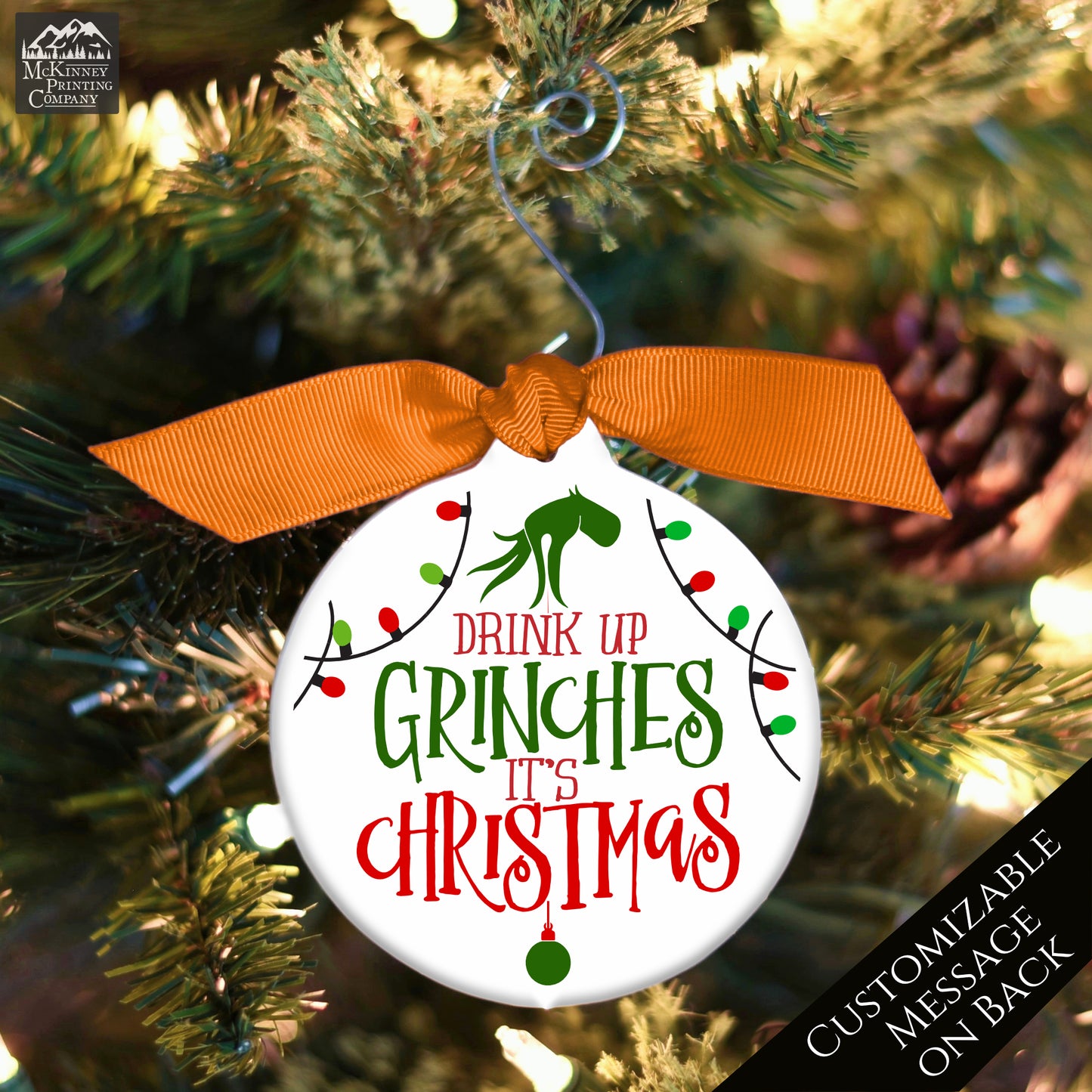 Grinch Christmas Ornament - Personalized, Funny, Secret Santa Gift