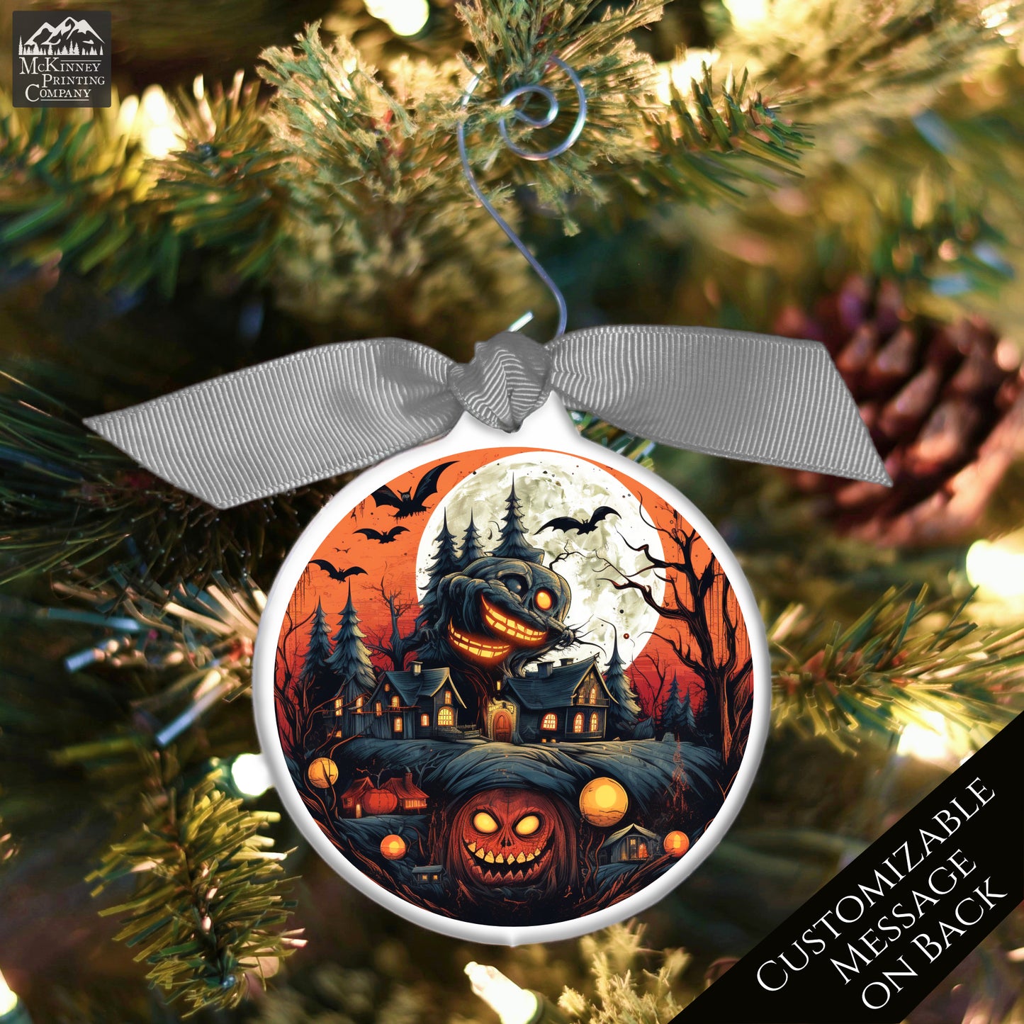 Horror Christmas Ornament - Halloween, Pumpkin, Custom Gift