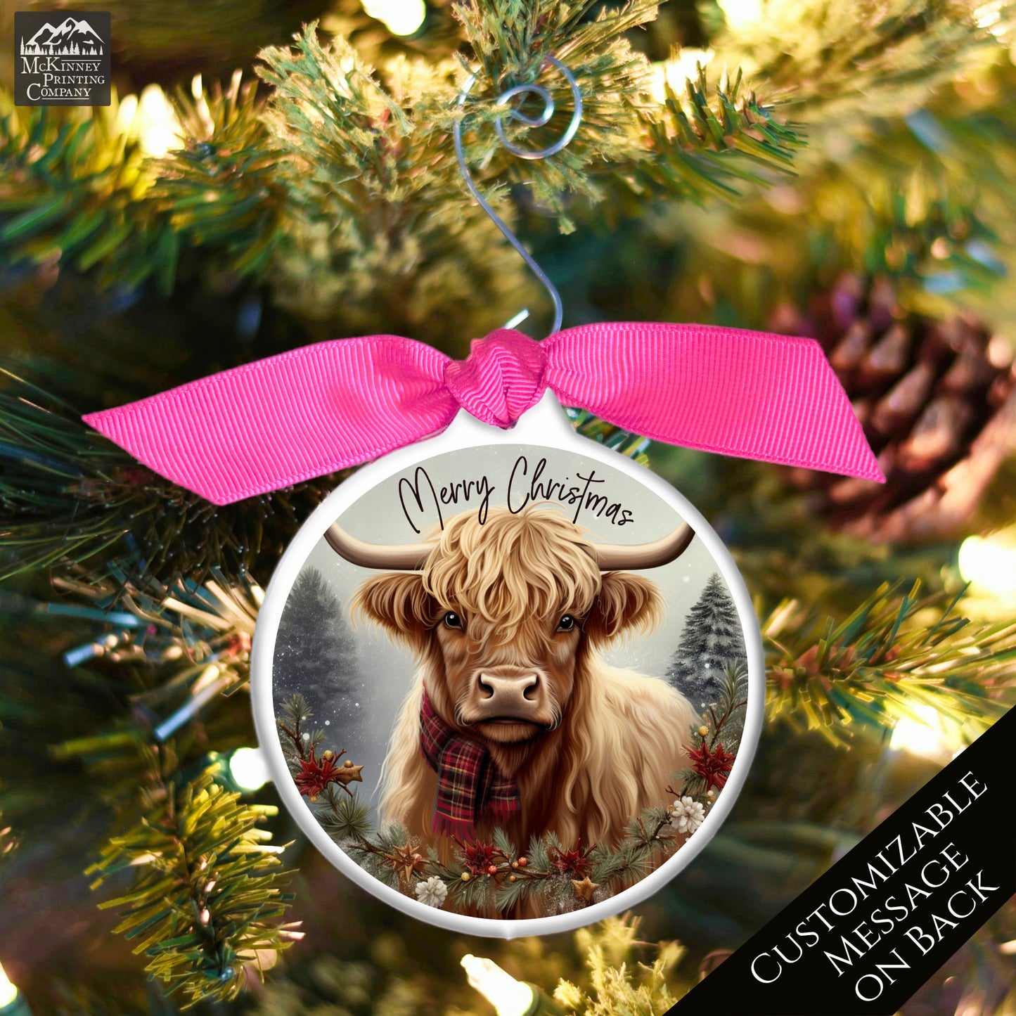 Highland Cow Ornament - Custom Custom Gift, Farmhouse, Personalized