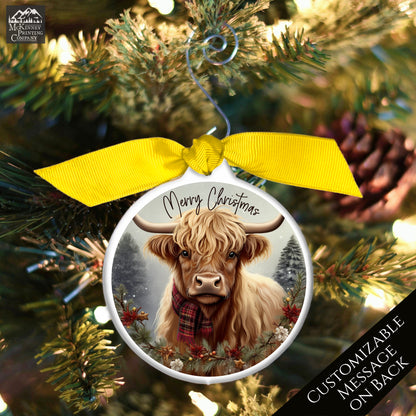 Highland Cow Ornament - Custom Custom Gift, Farmhouse, Personalized