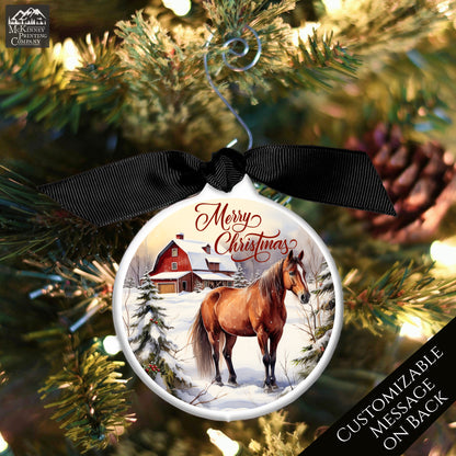 Horse Christmas Ornaments - Custom, Riding, Trainer, Horse Gifts