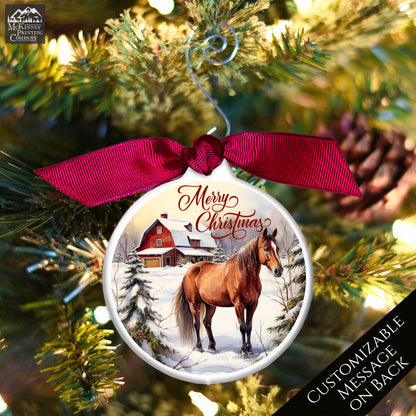 Horse Christmas Ornaments - Custom, Riding, Trainer, Horse Gifts