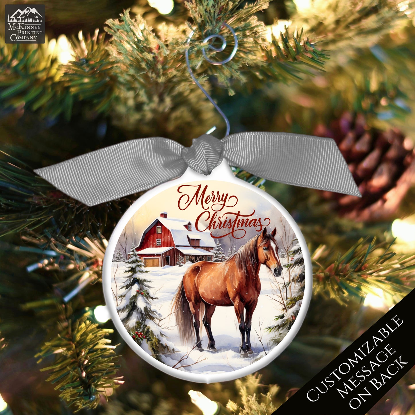 Horse Christmas Ornaments - Custom, Riding, Trainer, Horse Gifts