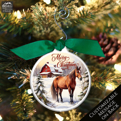 Horse Christmas Ornaments - Custom, Riding, Trainer, Horse Gifts