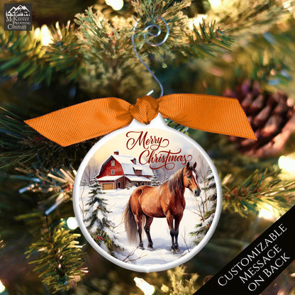 Horse Christmas Ornaments - Custom, Riding, Trainer, Horse Gifts