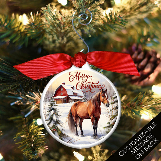 Horse Christmas Ornaments - Custom, Riding, Trainer, Horse Gifts