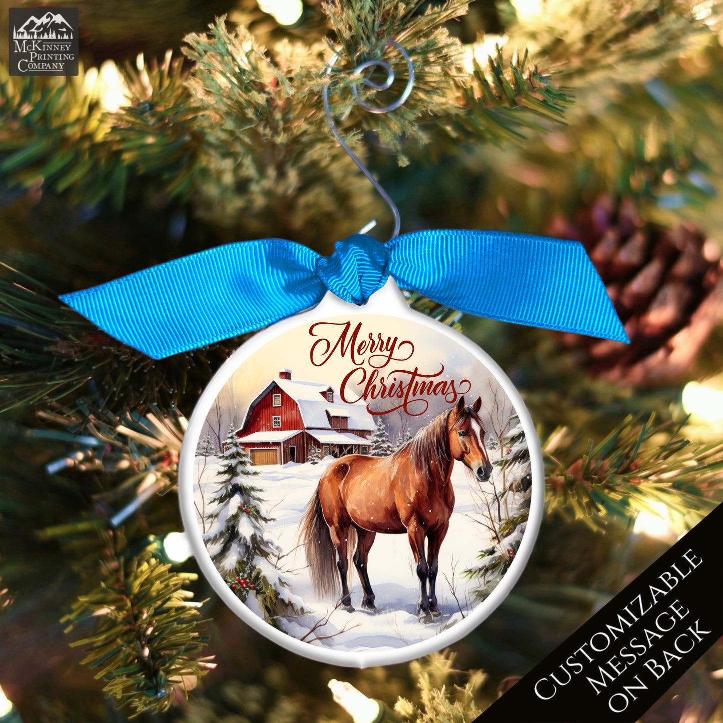 Horse Christmas Ornaments - Custom, Riding, Trainer, Horse Gifts