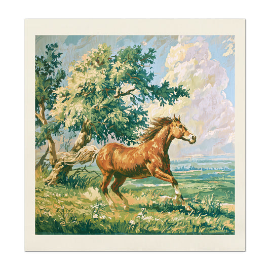 Horse Fabric - Western Fabric, Floral, Farm, Texas, Rodeo, Ranch, Wall Art, Large Print, Crafts, Quilt, Block, Quilting, Sewing
