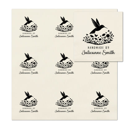Quilt Labels - Hummingbird Fabric, Handmade, Fabric Tags, Personalized, Custom, Quilting, Craft, Sewing