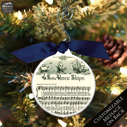 Christmas Sheet Music - Ornaments, Lyrics, Song, I Saw Three Ships