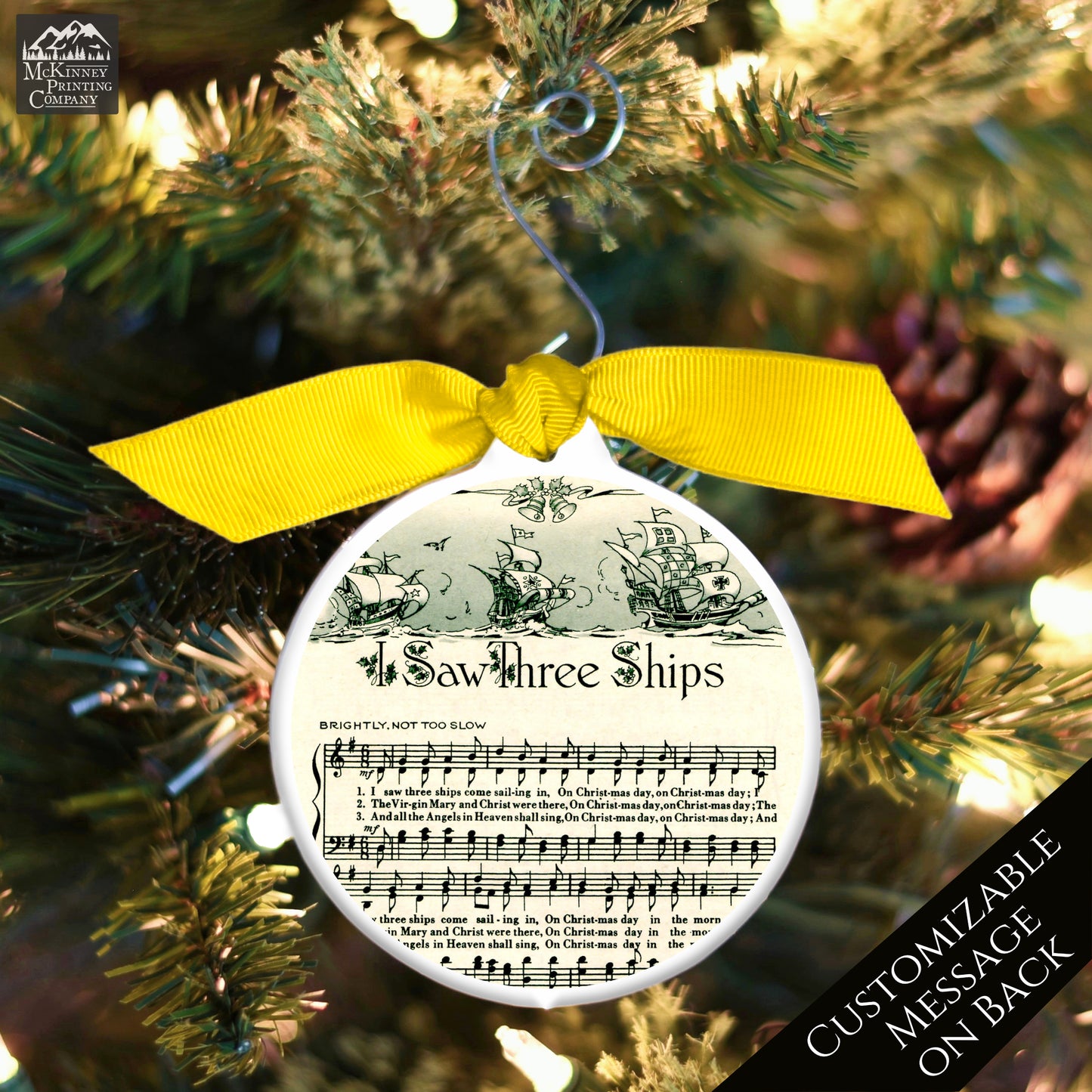 Christmas Sheet Music - Ornaments, Lyrics, Song, I Saw Three Ships