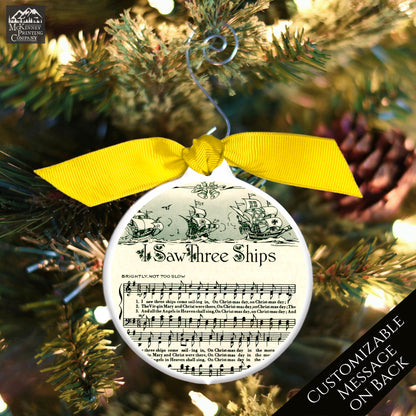 Christmas Sheet Music - Ornaments, Lyrics, Song, I Saw Three Ships