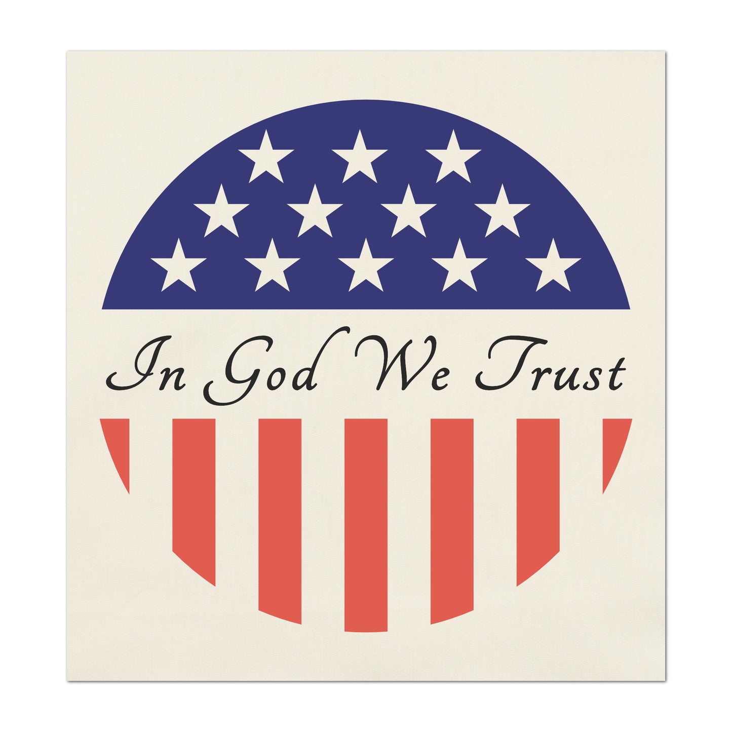 In God We Trust - Patriotic Fabric, USA, Military, Veteran, Quilting, Quilts of Valor, Cotton, Red White and Blue, Flag