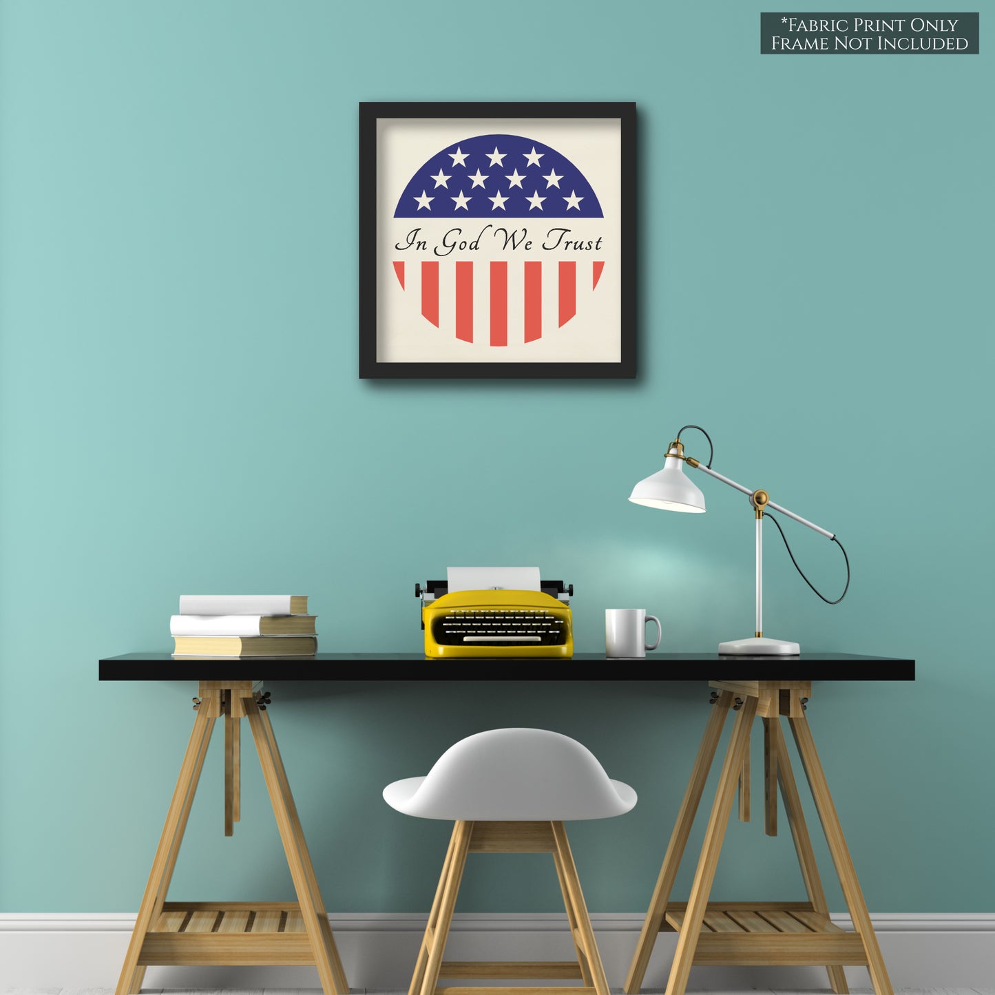 In God We Trust - Patriotic Fabric, USA, Military, Veteran, Quilting, Quilts of Valor, Cotton, Red White and Blue, Flag
