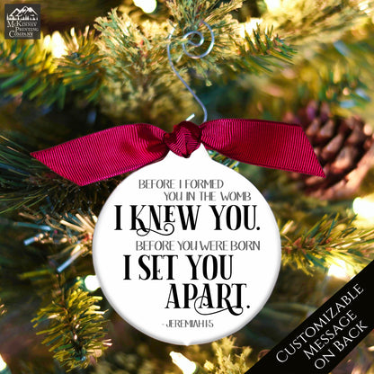 Jeremiah 1 5 - Christmas Ornament, Christian Gift, Custom, Confirmation