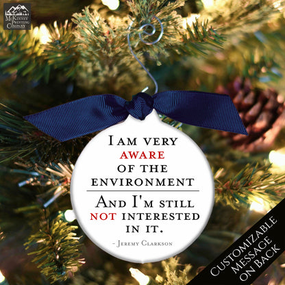 Top Gear - Christmas Ornament, Jeremy Clarkson, Quote, Car Gifts