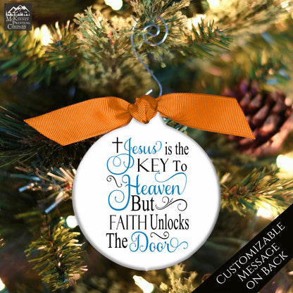 Christian Christmas Ornament - Jesus Ornament, Faith, Inspirational, Confirmation Gift, Tree Decor, Religious