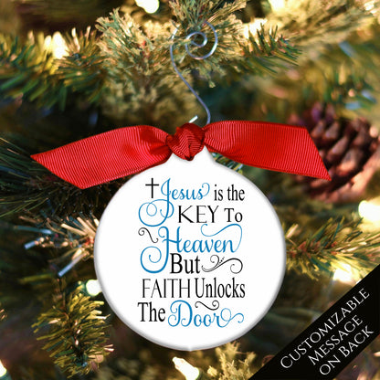 Christian Christmas Ornament - Jesus Ornament, Faith, Inspirational, Confirmation Gift, Tree Decor, Religious