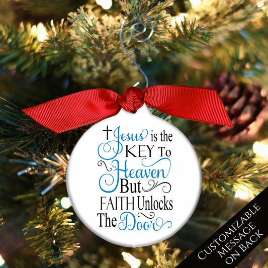 Christian Christmas Ornament - Jesus Ornament, Faith, Inspirational, Confirmation Gift, Tree Decor, Religious