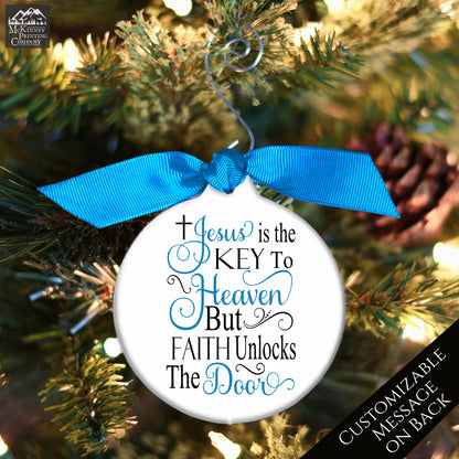 Christian Christmas Ornament - Jesus Ornament, Faith, Inspirational, Confirmation Gift, Tree Decor, Religious