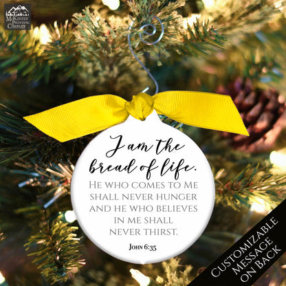 Bread of Life - Christmas Ornament, John 6 35, Religious Gift, Baptism