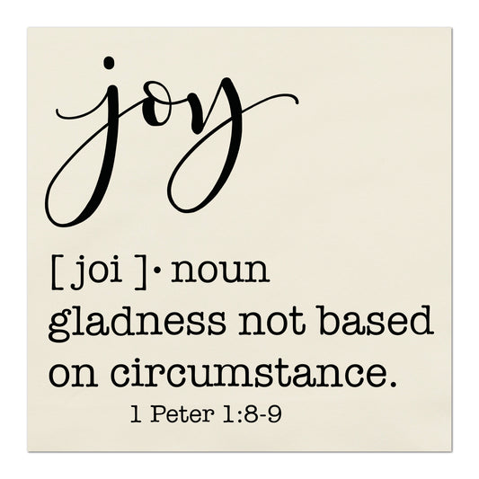 Joy Fabric - Gladness not based on circumstance - 1 Peter 1 8-9