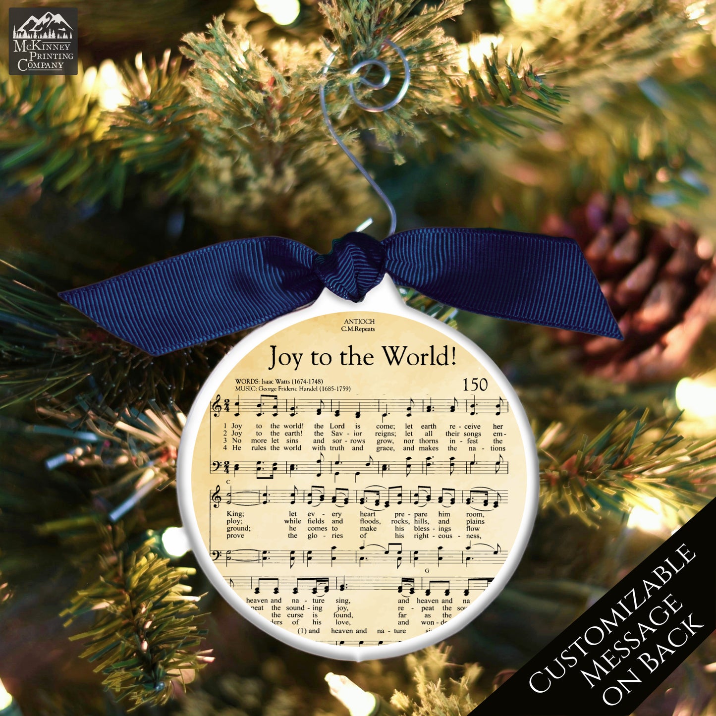 Joy to the World - Christmas Ornament, Christmas Sheet Music, Christian Gift, Hymn, Lyrics