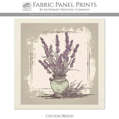 Lavender Fabric, Plant, French Country, Farmhouse - Kona Cotton Fabric