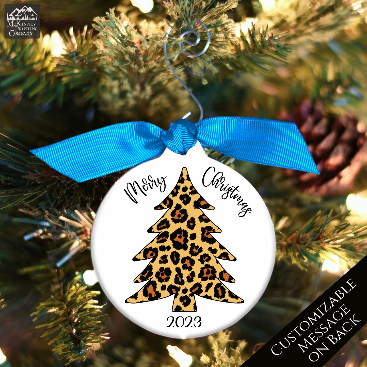 Leopard Christmas Tree - Custom Ornament, Personalized, Gift for Her