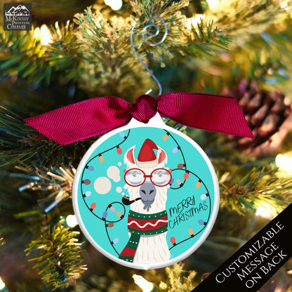Llama Ornament - Christmas Ornament, Alpaca, Cactus, Llama Gifts, Custom